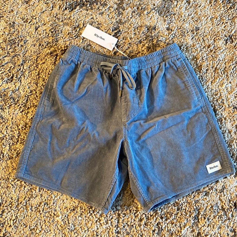 Rhythm men’s blue corduroy shorts